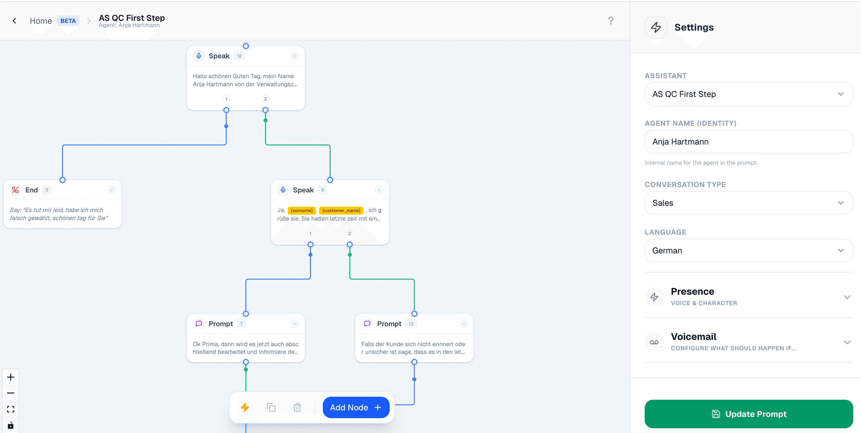 Famulor Flow Builder