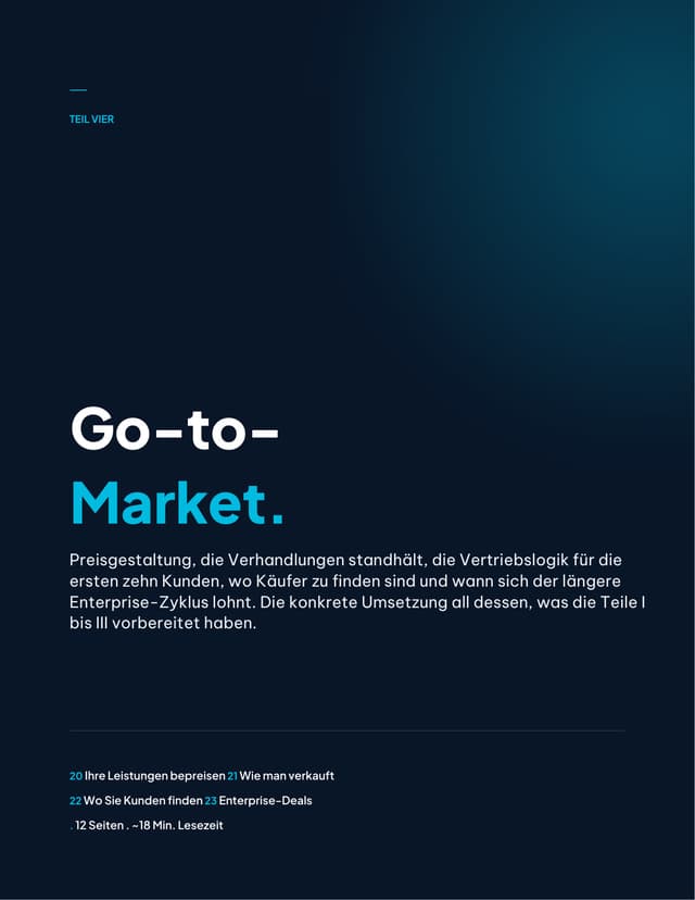 Deel IV · Go-to-market