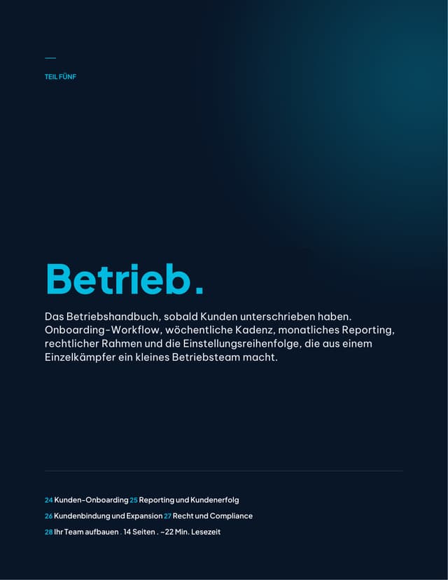 Deel V · Operations