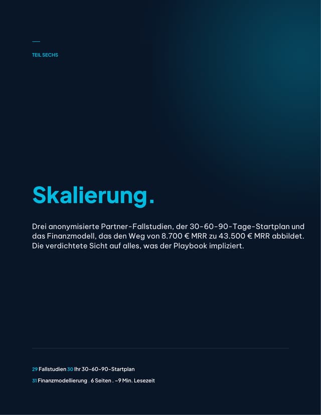 Deel VI · Opschalen