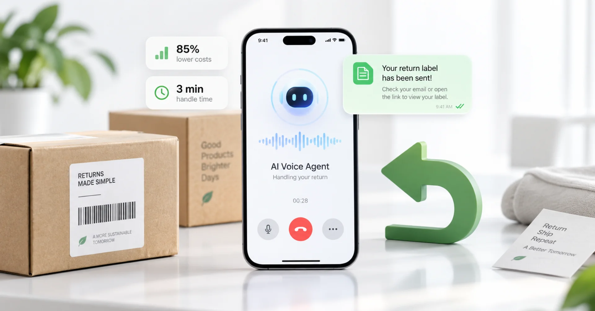 Agente de voz con IA para devoluciones y cambios en e-commerce